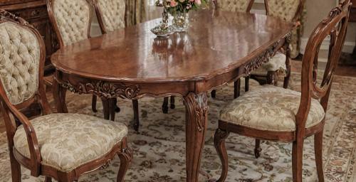 Victorian dining set after professional restoration