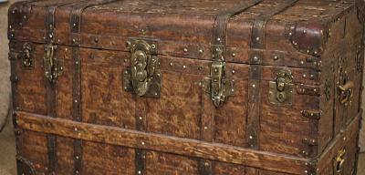 Antique wooden chest restoration